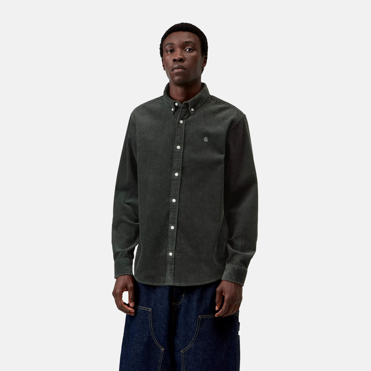 L/S Madison Cord Shirt | Raven