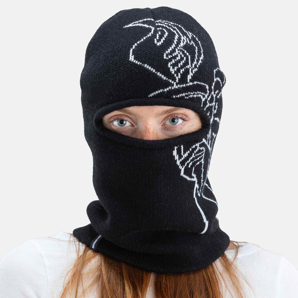 Jacquard Knit Balaclava | Black