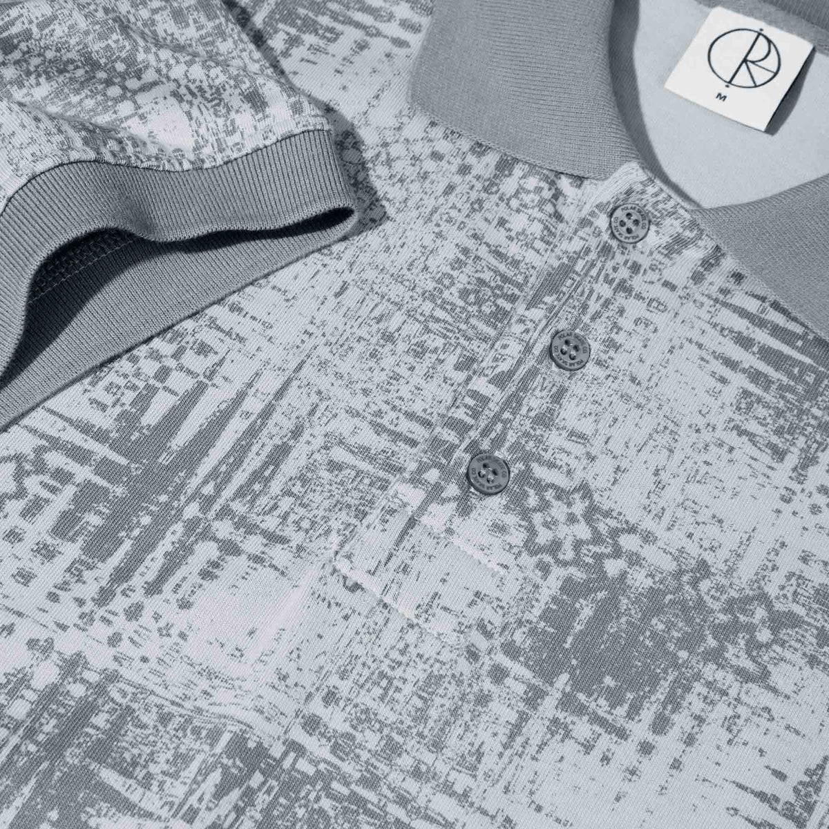 Surf Polo Shirt | Scribble | Silver