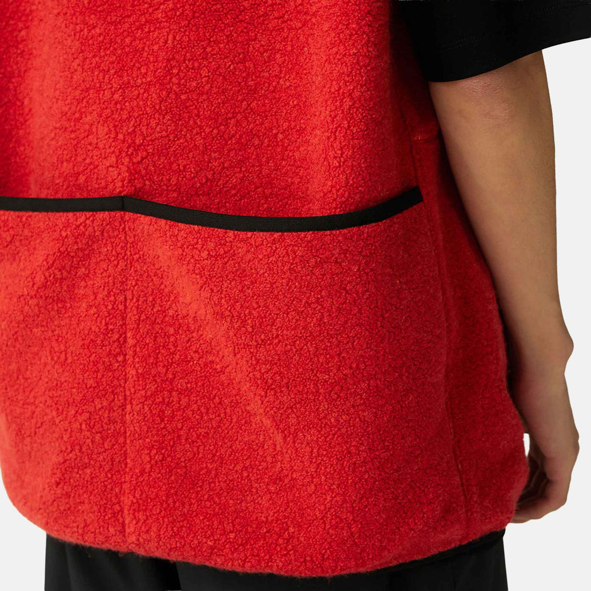 Recycled Wool Boa Vest | Orange