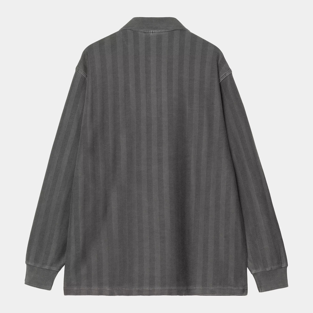 L/S Morrison Rugby Shirt | Black pigment garment dyed