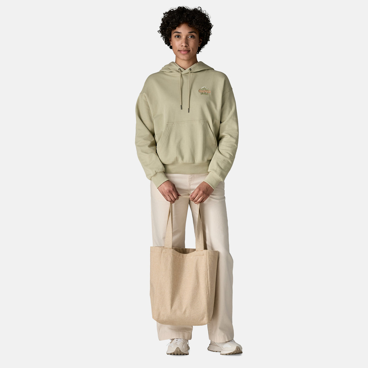 Recycled Market Tote | Great Waves: Classic Tan