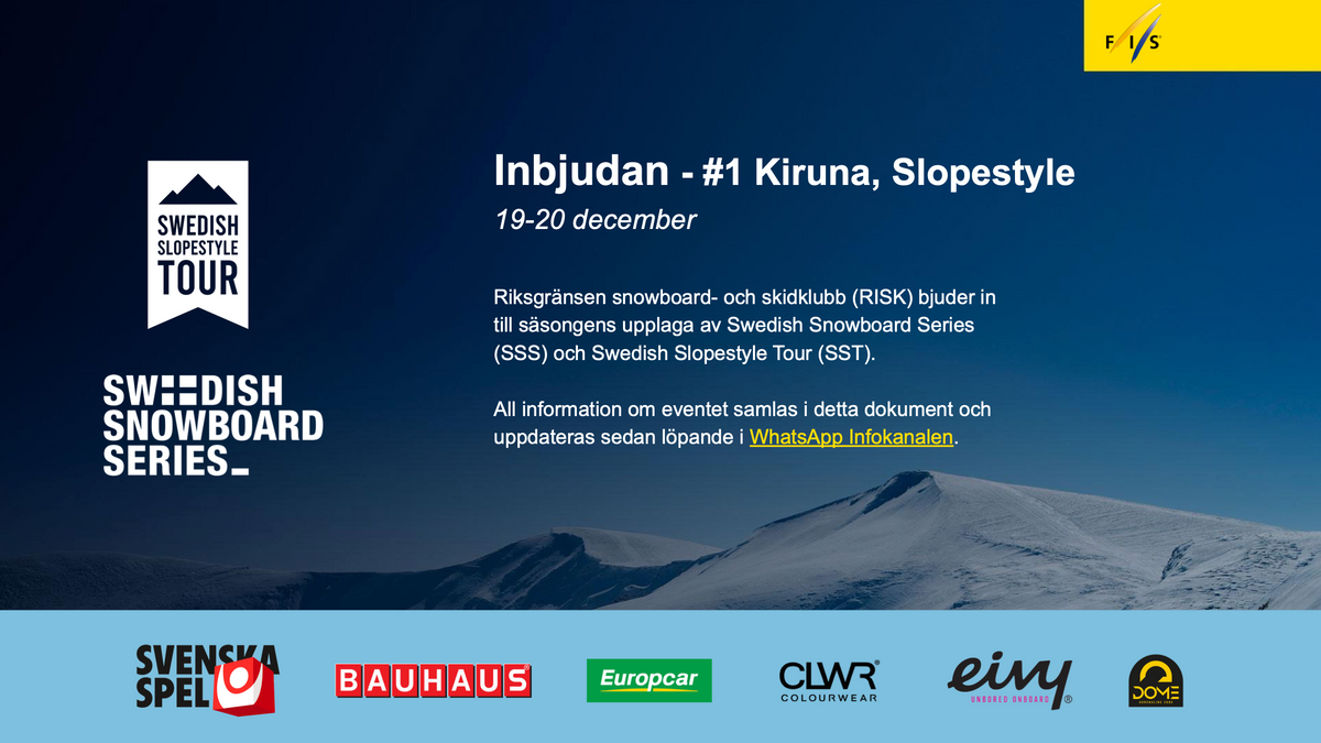 Swedish Snowboard Series - Slopestyle - Kiruna