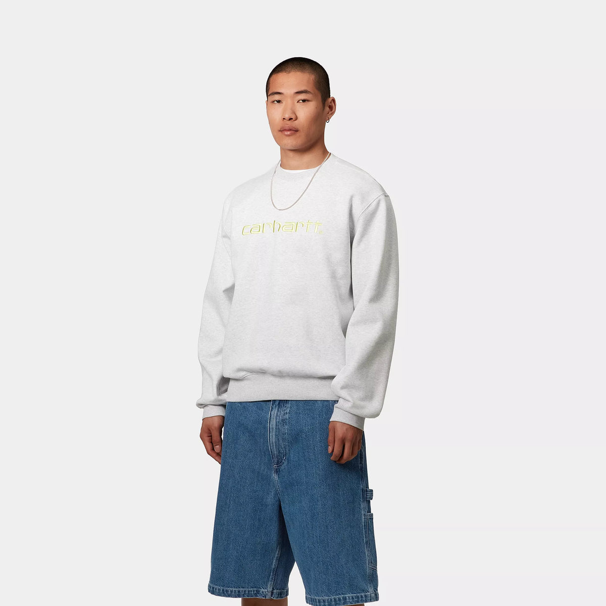 Carhartt Sweat | Ash Heather / Air Green