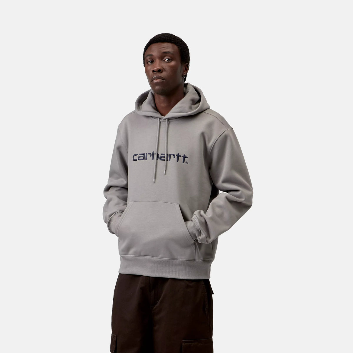 Hooded Carhartt Sweat | Shady Grey / Dark Navy