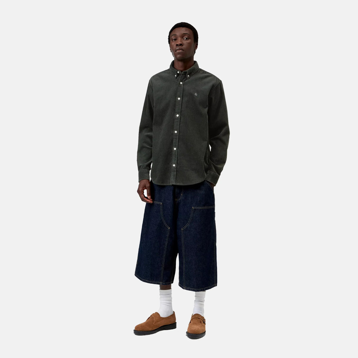 L/S Madison Cord Shirt | Raven