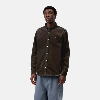 L/S Madison Cord Shirt | Tobacco