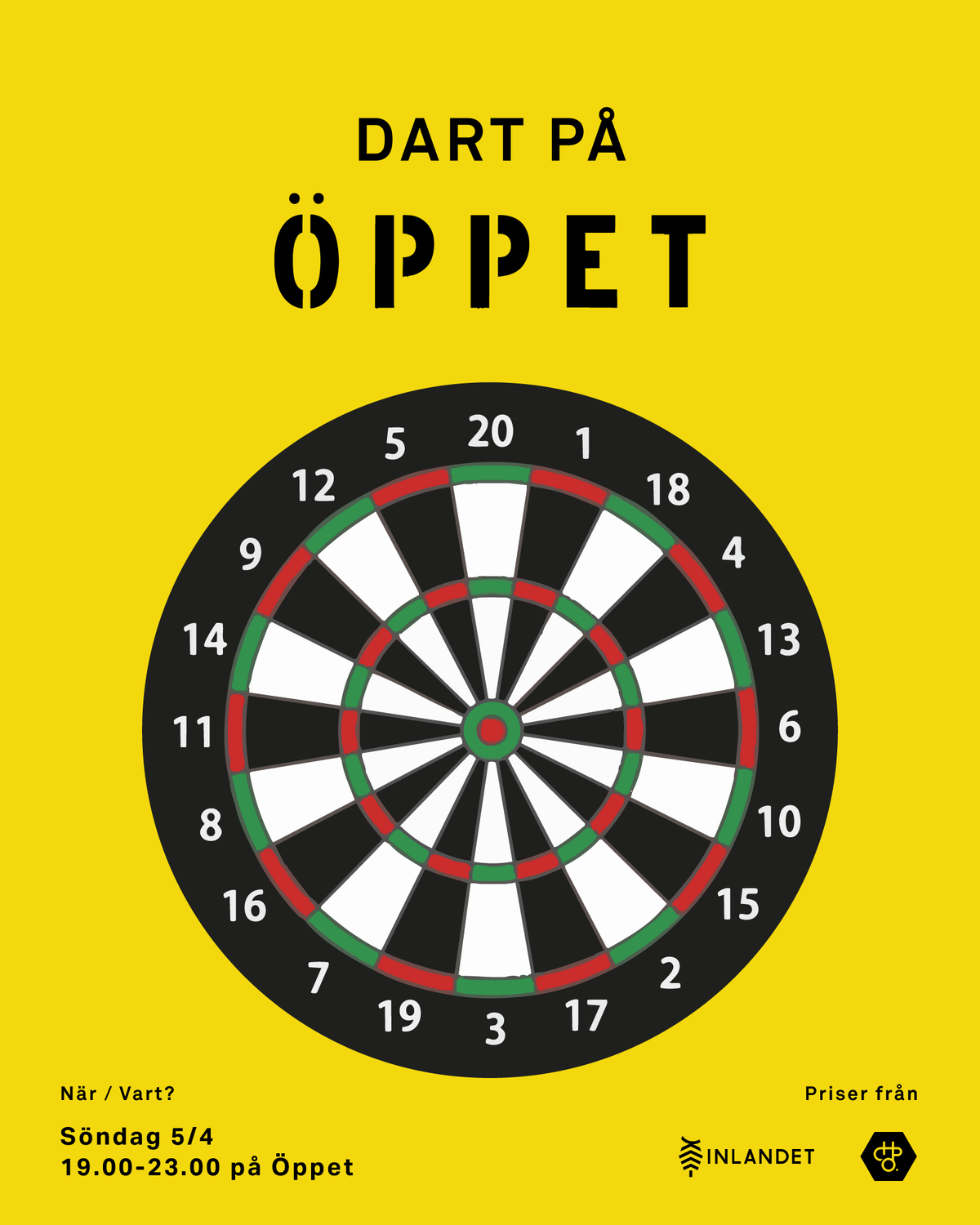 Dart hos ÖPPET 5 april