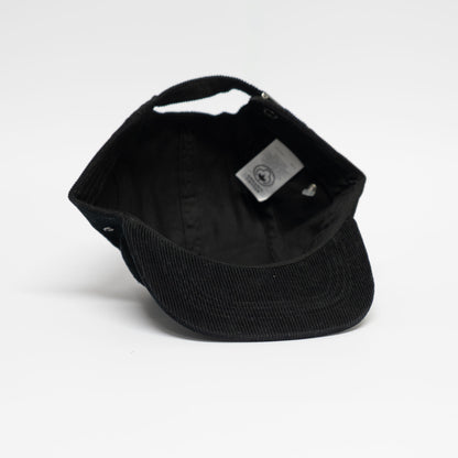 5-Panel Cord | Black / Leather
