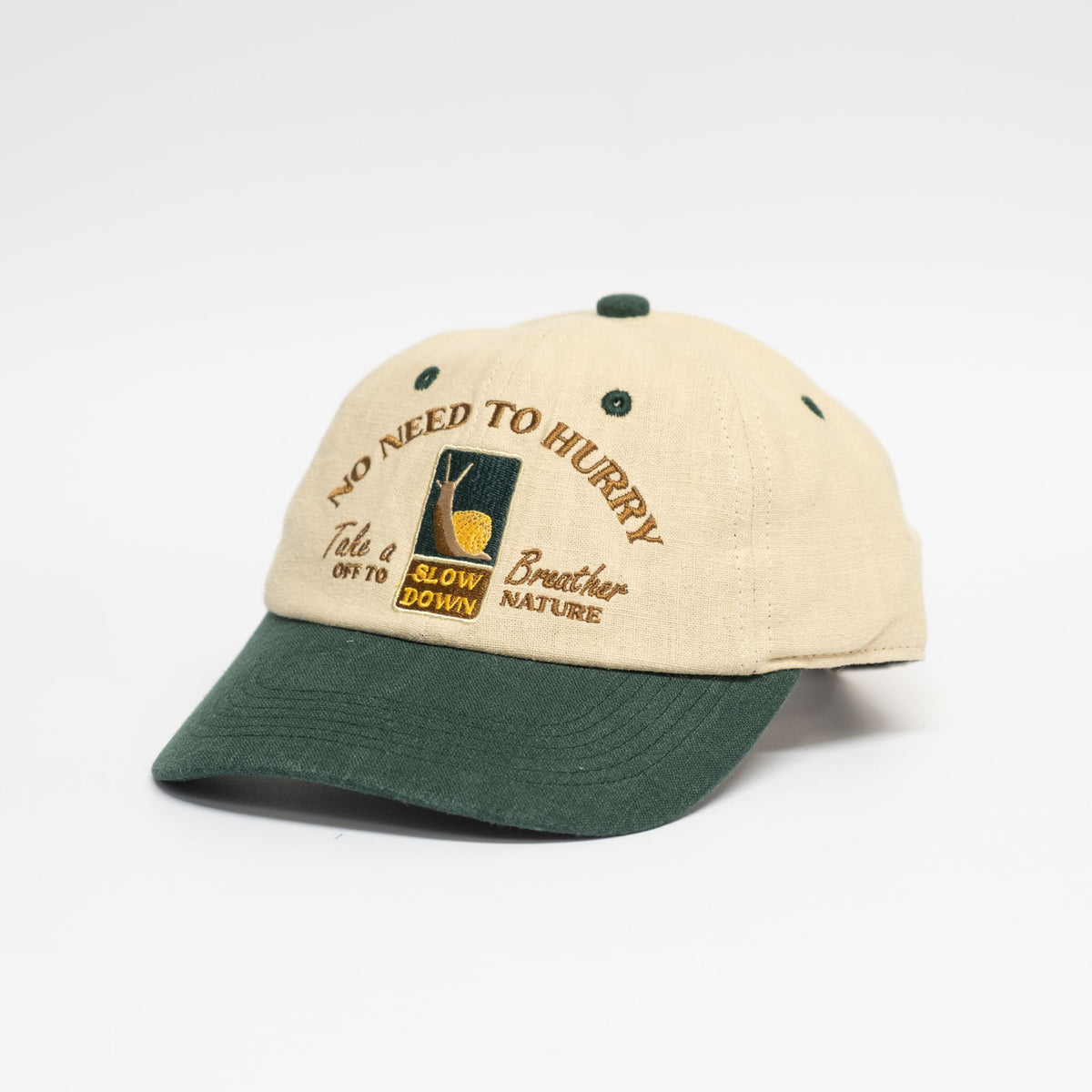 Hampa Soft Cap No Hurry | White/Green