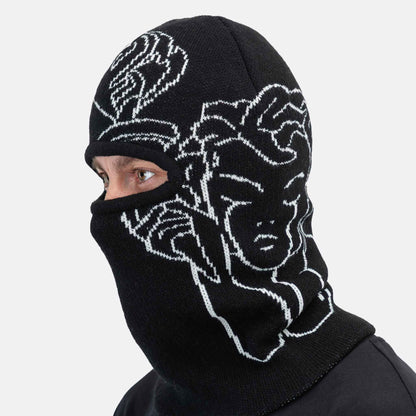 Jacquard Knit Balaclava | Black