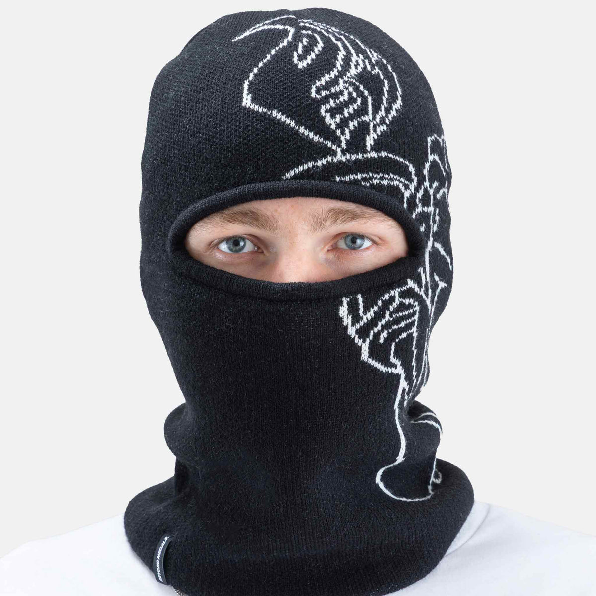 Jacquard Knit Balaclava | Black