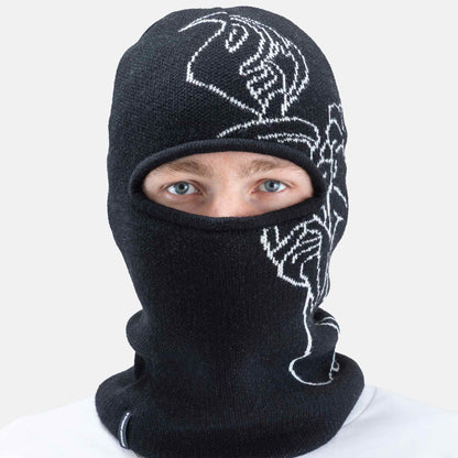 Jacquard Knit Balaclava | Black
