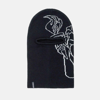 Jacquard Knit Balaclava | Black