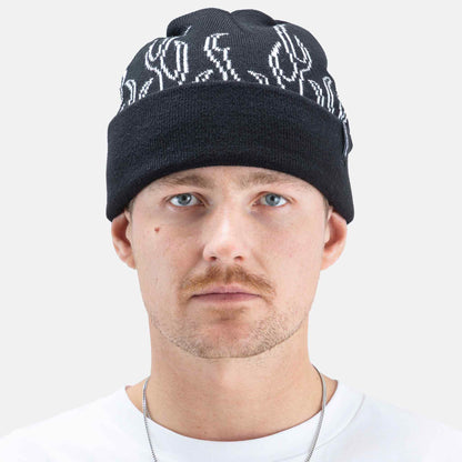 00s Flame Beanie | Black