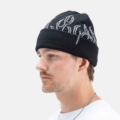 00s Flame Beanie | Black