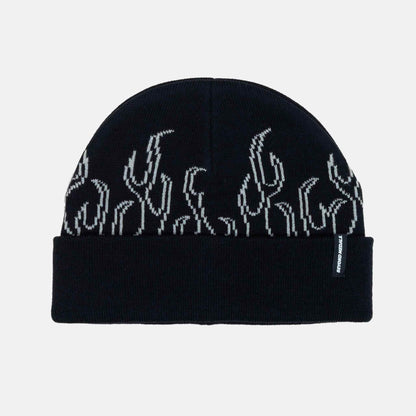 00s Flame Beanie | Black
