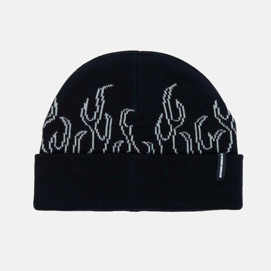 00s Flame Beanie | Black