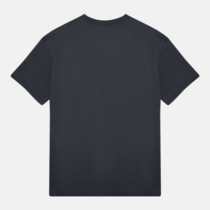 Blå Logo Boxy Tee | Svartgrå