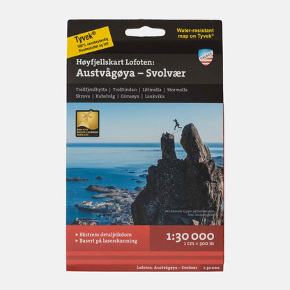 Høyfjell map | LOFOTEN: AUSTVÅGØYA – SVOLVÆR