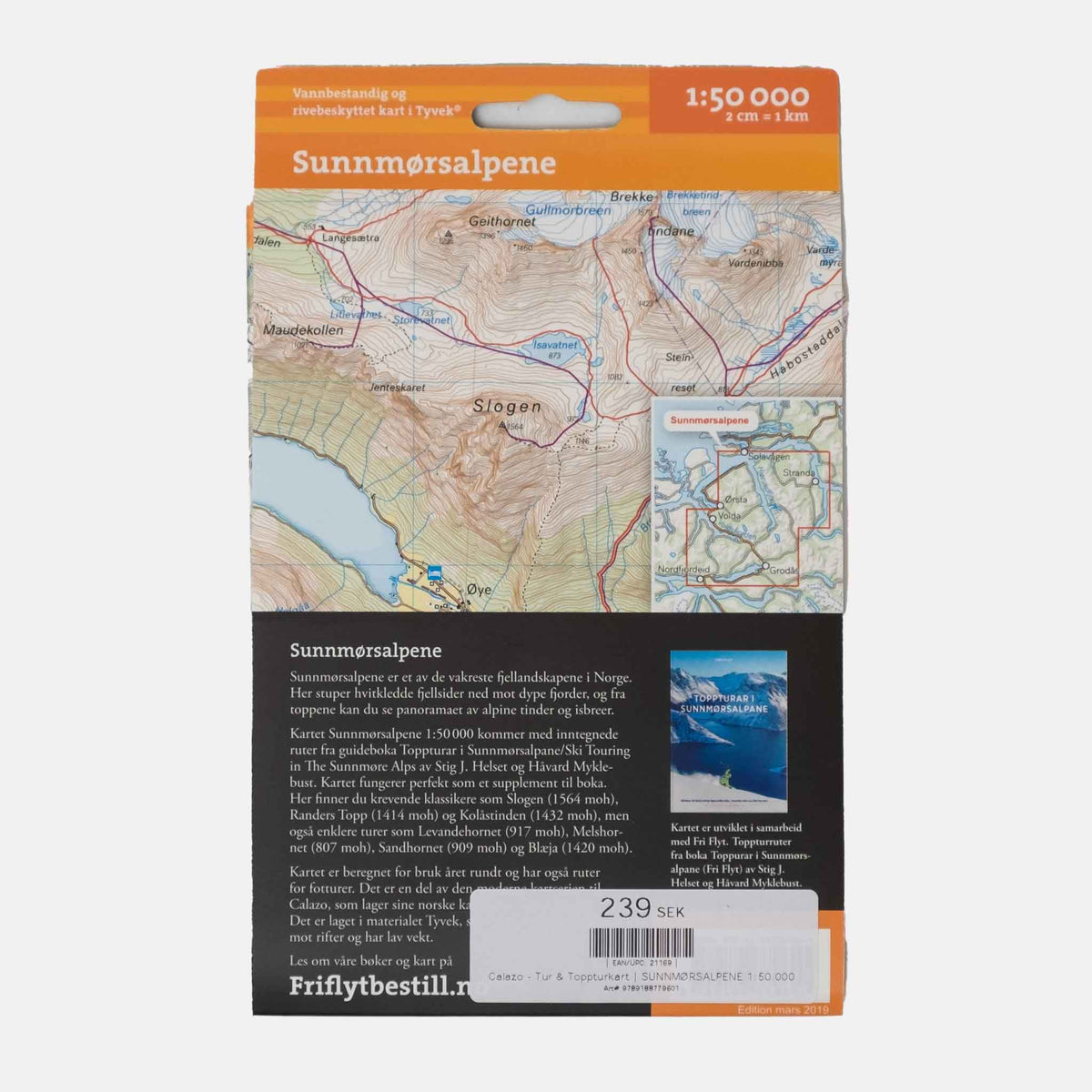 Tour & Top tour map | SUNNMØRSALPENE 1:50.000
