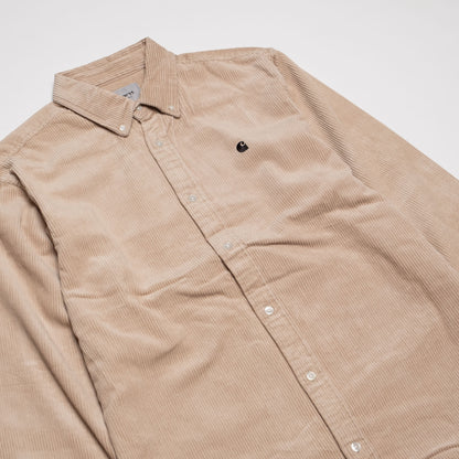 L/S Madison Cord Shirt | Wall / Black
