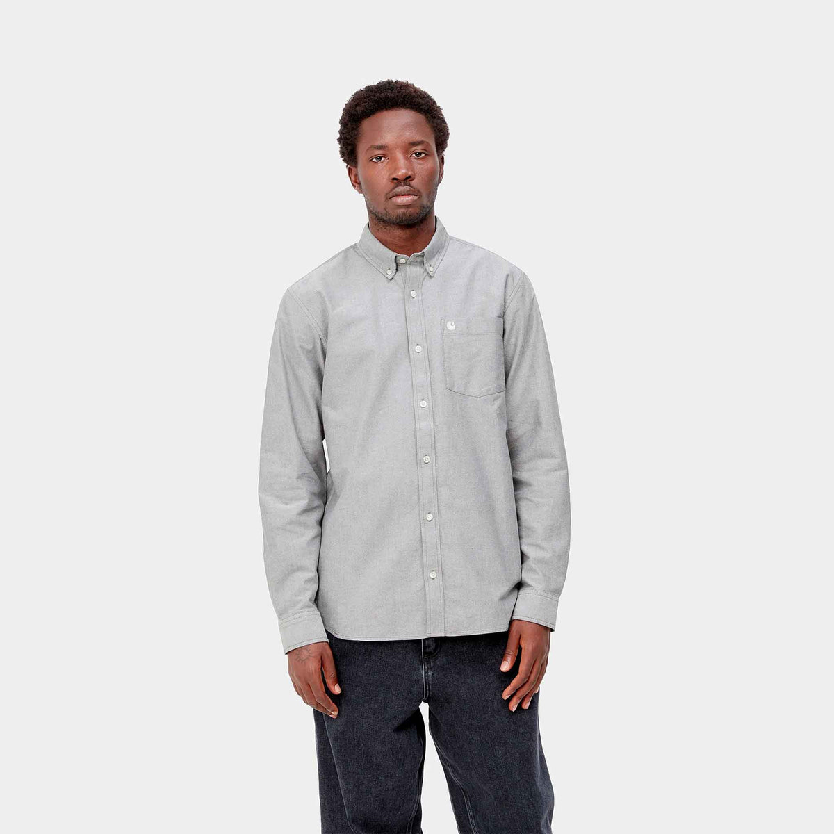 L/S C-Logo Shirt | Black / White