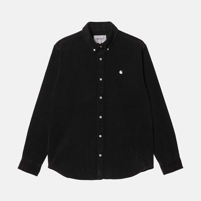 L/S Madison Fine Cord Shirt | Black/Wax