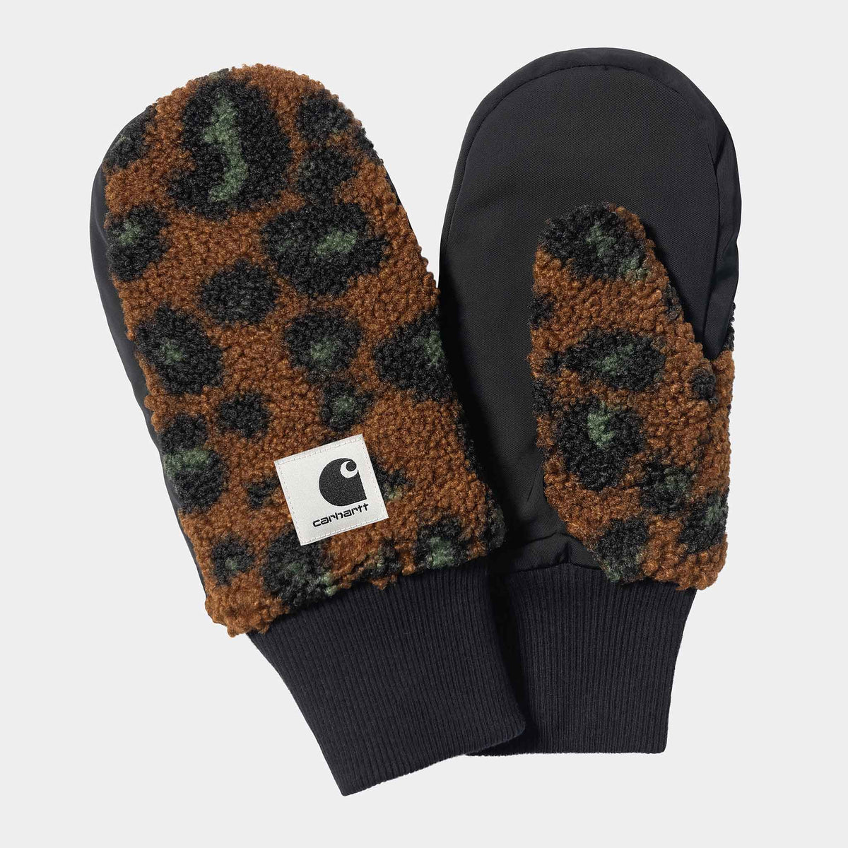 Orla Mitten | Camo Leo Jacquard, Tamarind / Black
