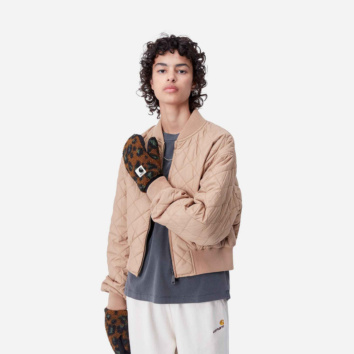 Orla Mitten | Camo Leo Jacquard, Tamarind / Black