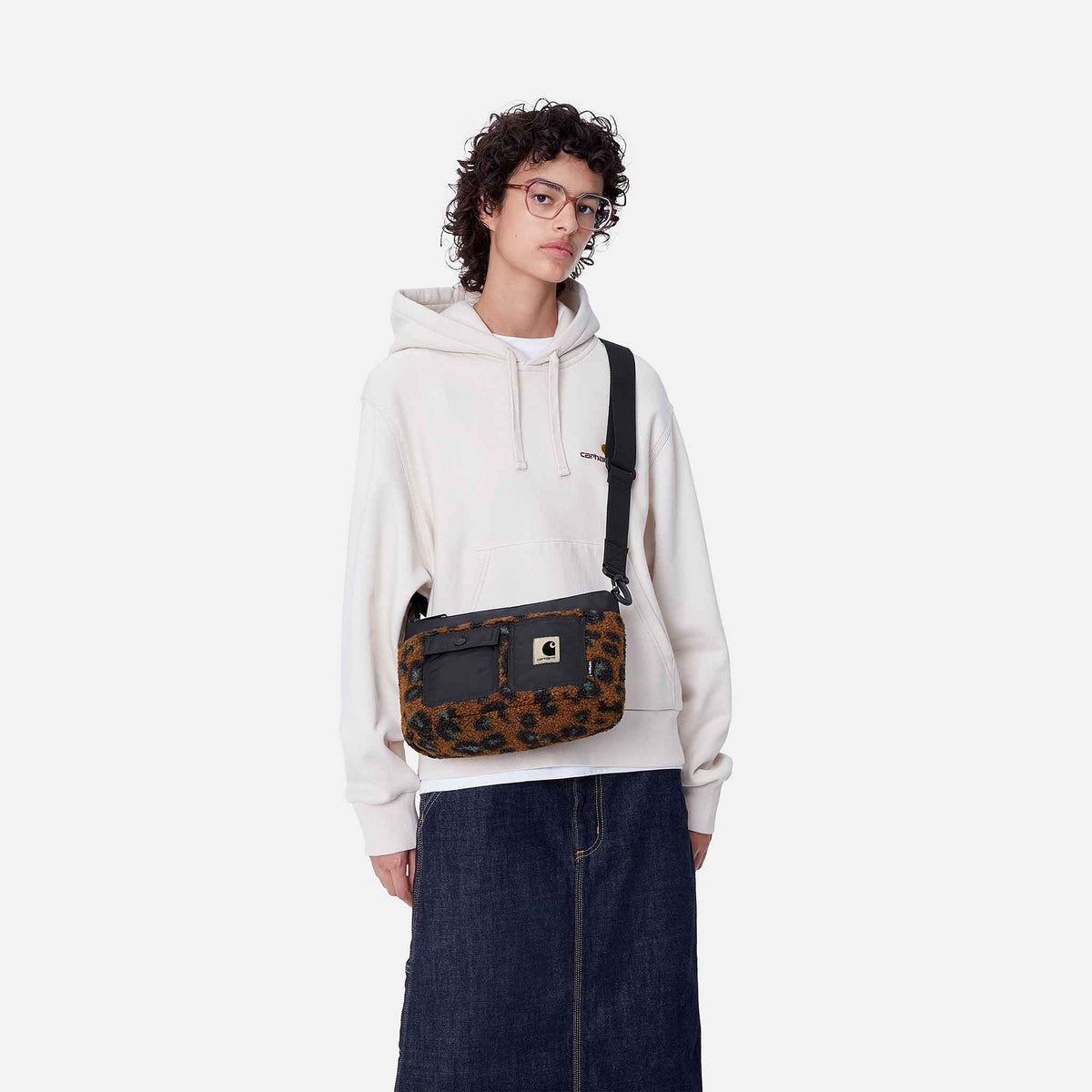 Orla Strap Bag | Camo Leo Jacquard, Tamarind / Black