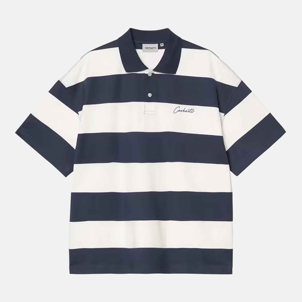 S/S Delray Polo | Delray Stripe, Blue