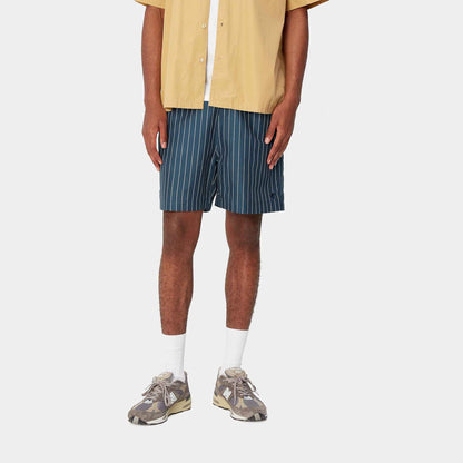 Slater Swim Trunks | Cason Stripe Vertical, Blue