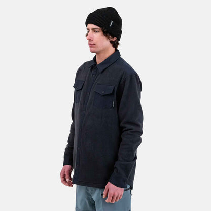 December Recycled Fleece Shirt | Stealth Black