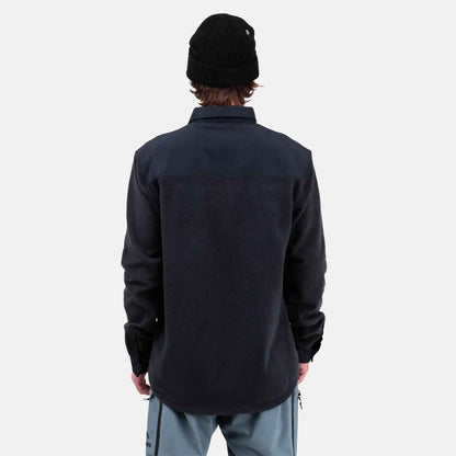 December Recycled Fleece Shirt | Stealth Black