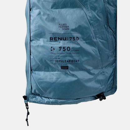 Mens Insulated Re-Up Down Recycled Hood | Stealth Black