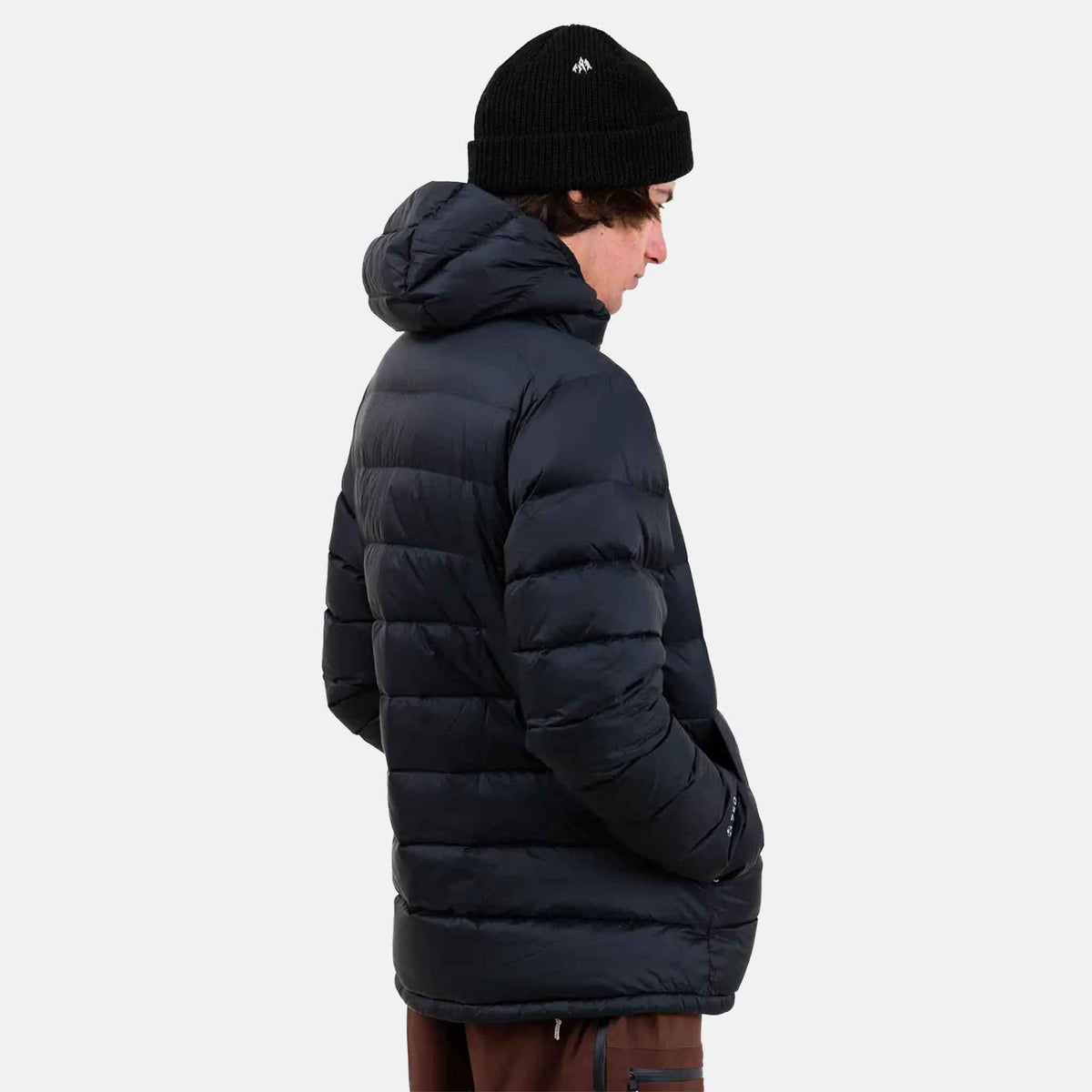 Mens Insulated Re-Up Down Recycled Hood | Stealth Black