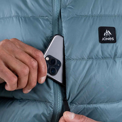 Mens Insulated Re-Up Down Recycled Hood | Stealth Black