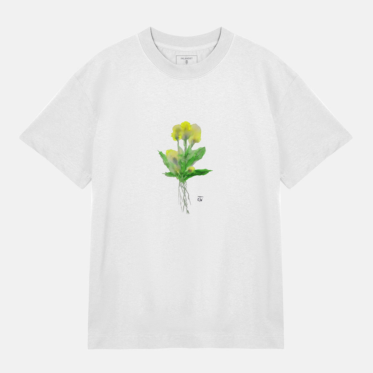 JW Gula Blommor Boxy Tee | Vit