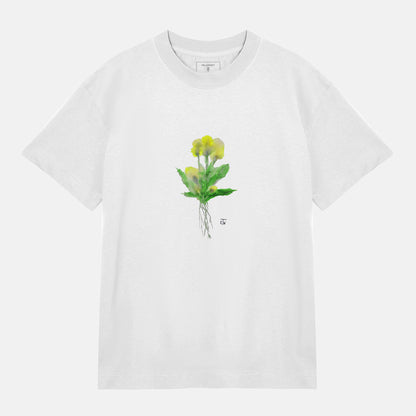 JW Gula Blommor Boxy Tee | Vit