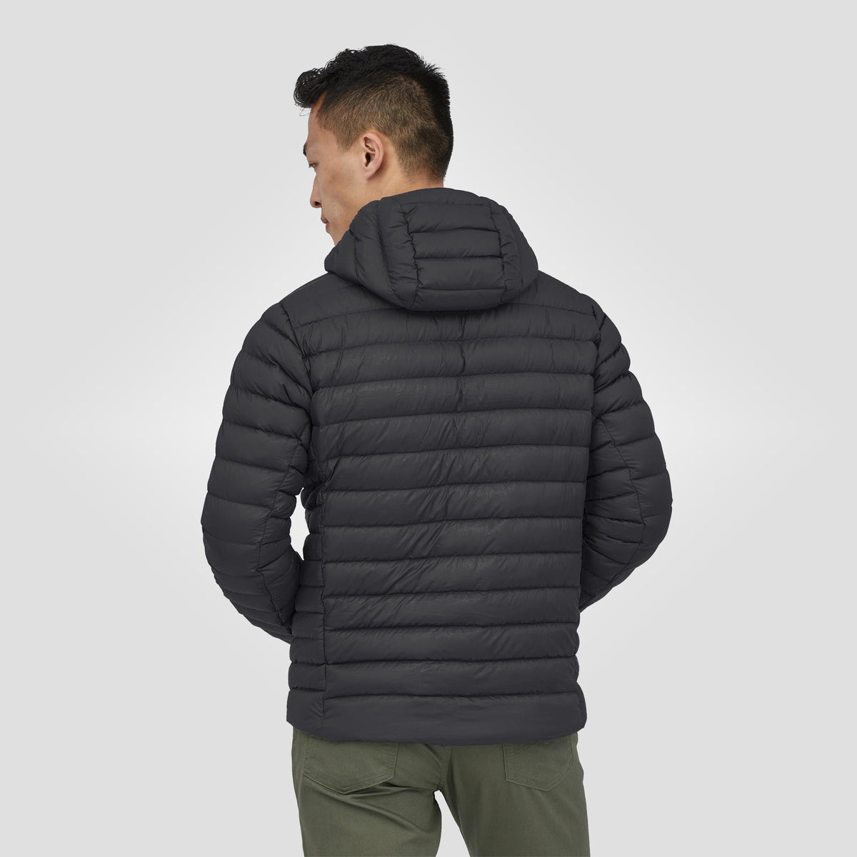 Down Sweater Hoody | BLK
