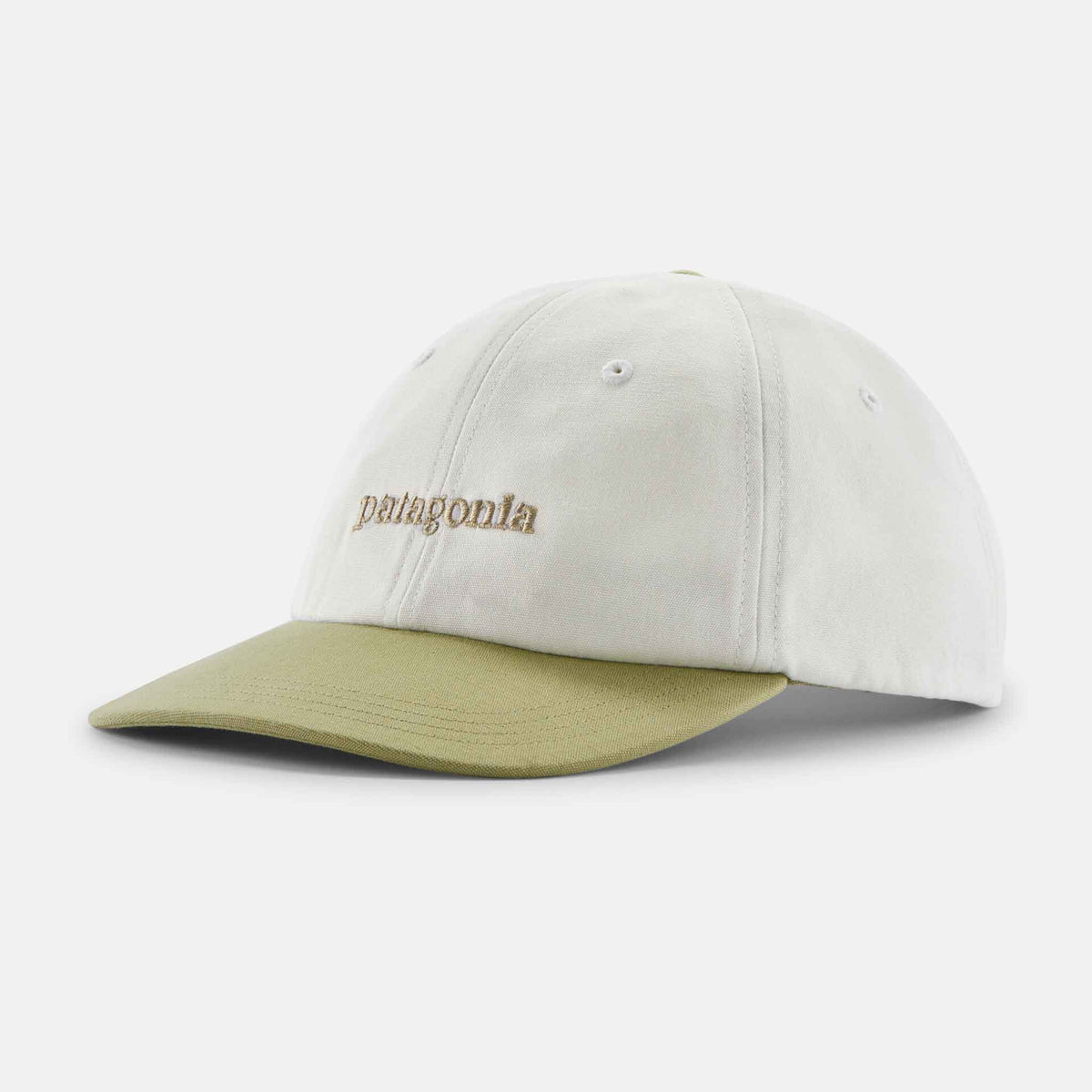 Fitz Roy Icon Trad Cap | Text Logo Birch White w/Gumtree Green