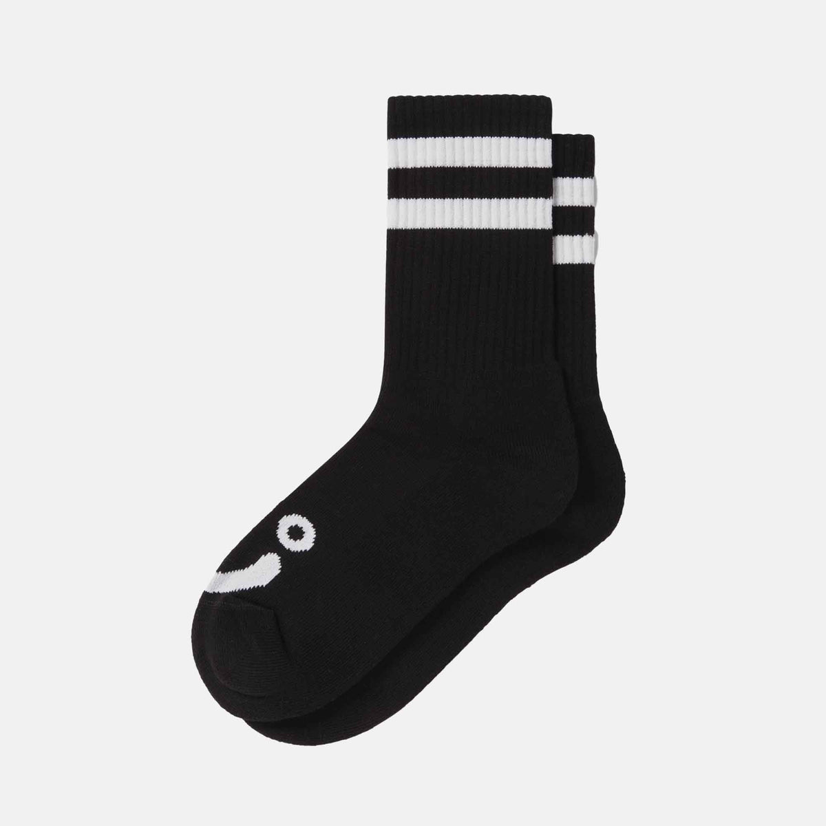 Rib Socks | Happy Sad | Black