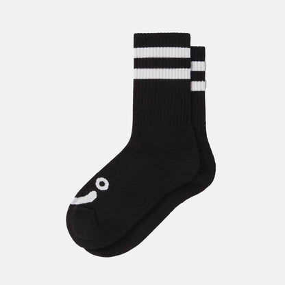 Rib Socks | Happy Sad | Black