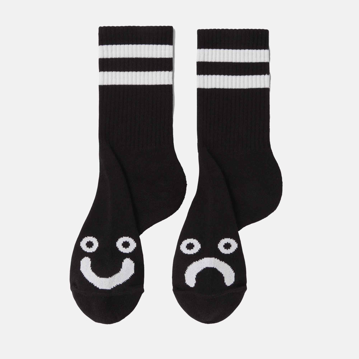 Rib Socks | Happy Sad | Black