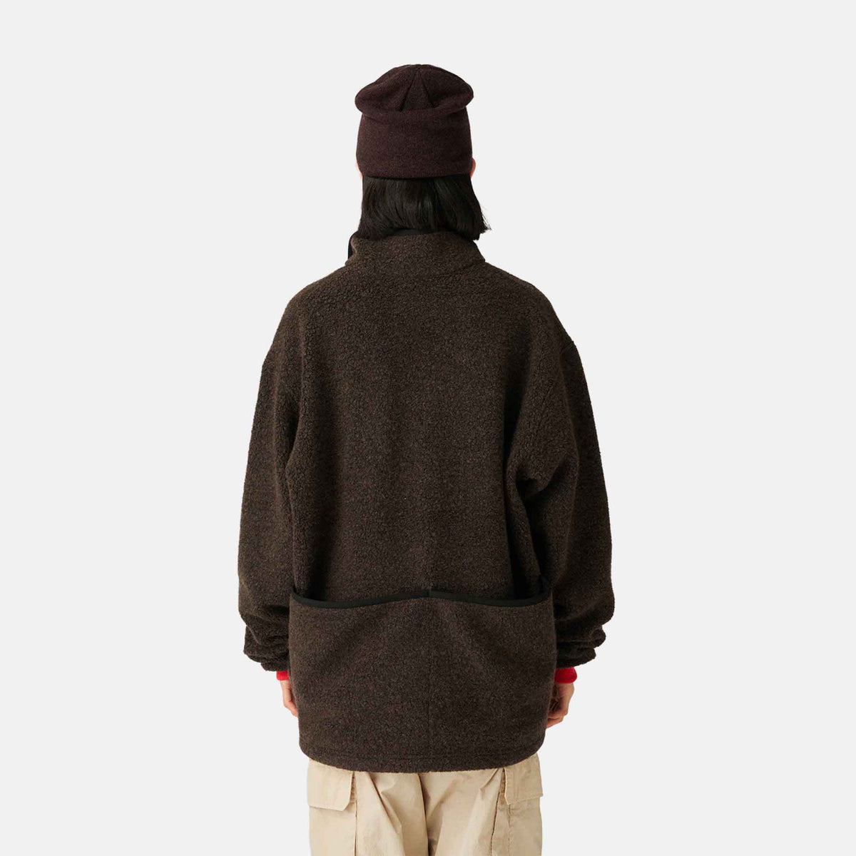 Recycled Wool Boa Pullover | Dark Brown