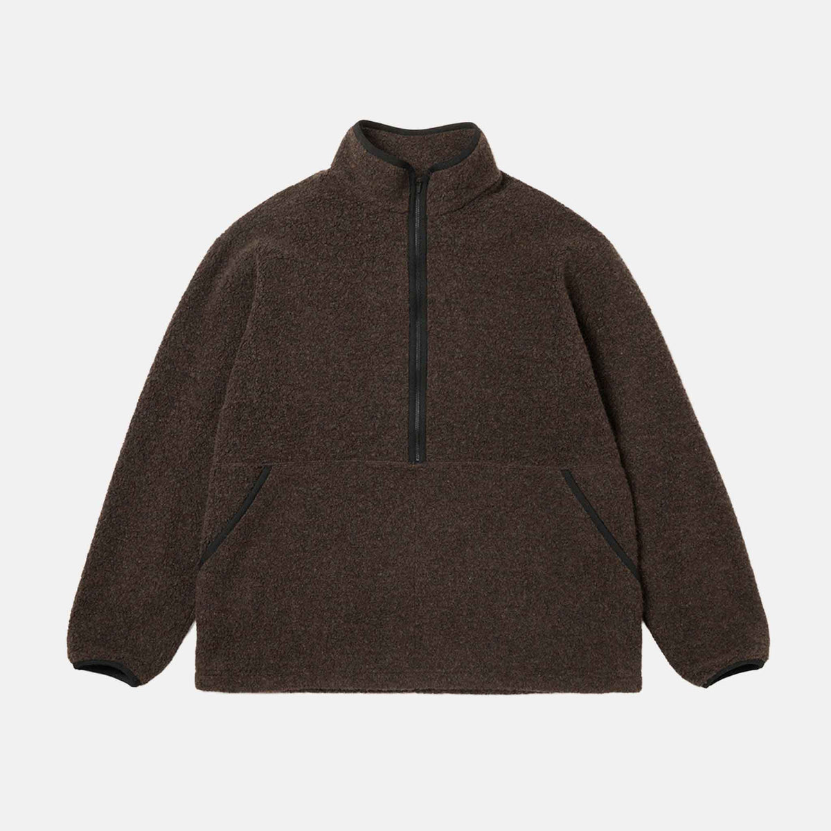 Recycled Wool Boa Pullover | Dark Brown