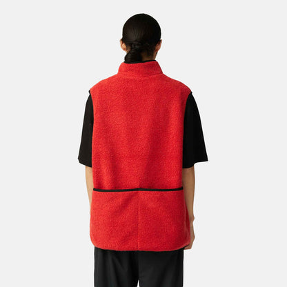 Recycled Wool Boa Vest | Orange