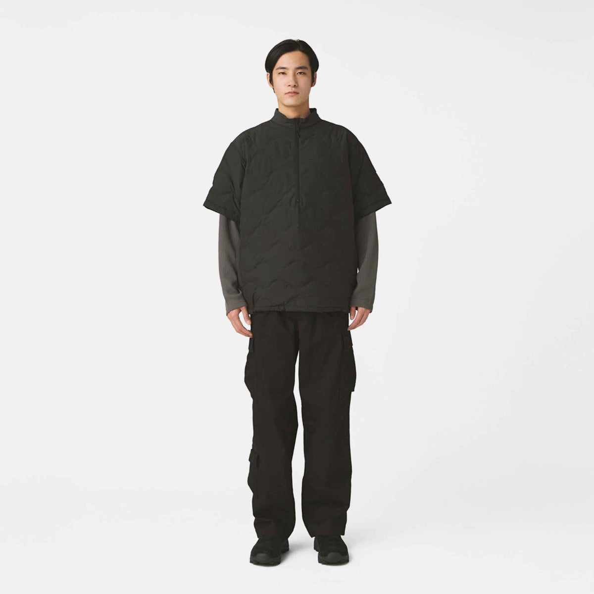 Seamless Quilted Down Pullover | Olive