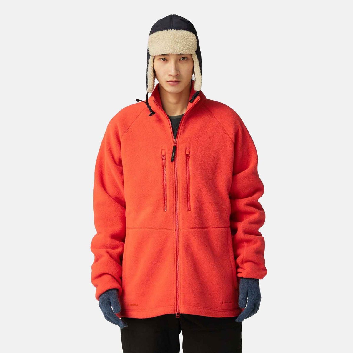 Water-Repellent Fleece Jacket | Orange